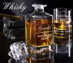 Whisky-Karaffe mit Gravur